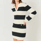 Striped Knit Mini Dress