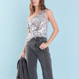 Multi Sequins Sleeveless Top