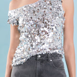 Multi Sequins Sleeveless Top