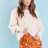 Multi Sequins Mini Skirt
