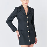 Blazer Buttoned Mini Dress