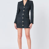 Blazer Buttoned Mini Dress