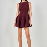 Flounced Mini Dress
