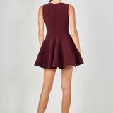 Flounced Mini Dress
