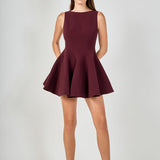 Flounced Mini Dress