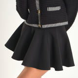 High Waisted Circle Mini Skirt