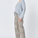 Leopard Wide Leg Denim