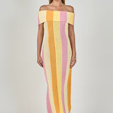 Off-the-Shoulder Sleeveless Midi Dress