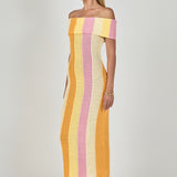 Off-the-Shoulder Sleeveless Midi Dress