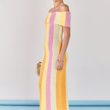 Off-the-Shoulder Sleeveless Midi Dress