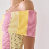 Off-the-Shoulder Sleeveless Midi Dress