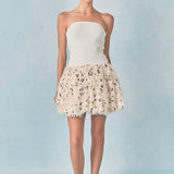 Feather Blouson Mini dress