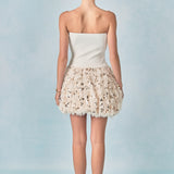 Feather Blouson Mini dress