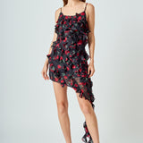 Print Ruffled maxi Dress