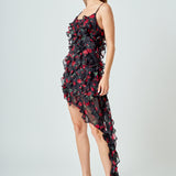 Print Ruffled maxi Dress