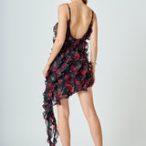Print Ruffled maxi Dress