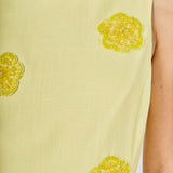 Embellished Linen Mini Dress