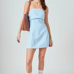 Folded Panel Linen Mini Dress Endless Rose Folded Panel Linen Mini Dress Endless Rose