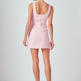 Tweed Scoop Neck Mini Dress
