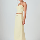 Tweed Strapless Top