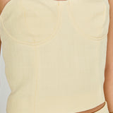 Tweed Strapless Top
