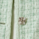 Lemi Tweed Jewel Buttoned Combo Jacket