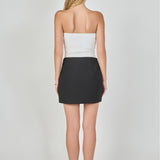Renee Bow Cut Out Mini Skirt