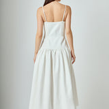 Linen Drop Waist Maxi Dress