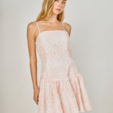 Eyelet Drop Waist Mini Dress