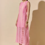 Lace Tiered Midi Dress