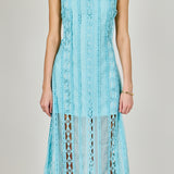 Lace Tiered Midi Dress