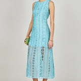 Lace Tiered Midi Dress