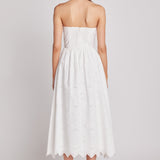 Evangeline Eyelet Strapless Maxi Dress