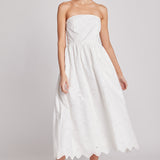 Evangeline Eyelet Strapless Maxi Dress