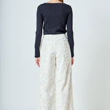 Floral Embroidered Relaxed Pants