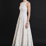 Denali Floral Embroidered Sleeveless Midi Dress