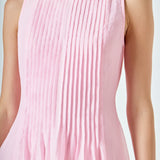 Annabelle Organza Pintuck Sleeveless Midi Dress
