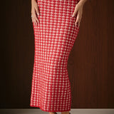 Check Maxi Skirt