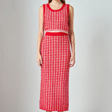 Check Maxi Skirt
