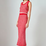 Check Maxi Skirt