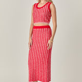 Check Maxi Skirt