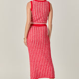Check Maxi Skirt