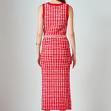 Check Maxi Skirt