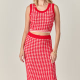 Check Maxi Skirt