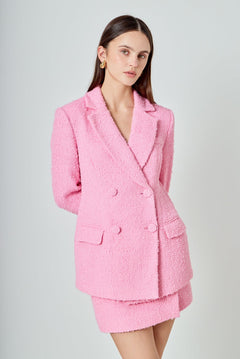 Emily Tweed Cinched Double Breasted Blazer
