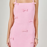 Gracie Bow Embellished Sleeveless Mini Dress