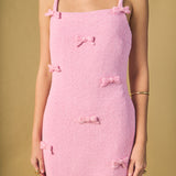 Gracie Bow Embellished Sleeveless Mini Dress