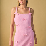 Gracie Bow Embellished Sleeveless Mini Dress