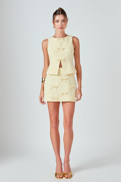 Mila Bow Embellished Sleeveless Top