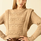 Chunky Wool Knit Detailed Sweater